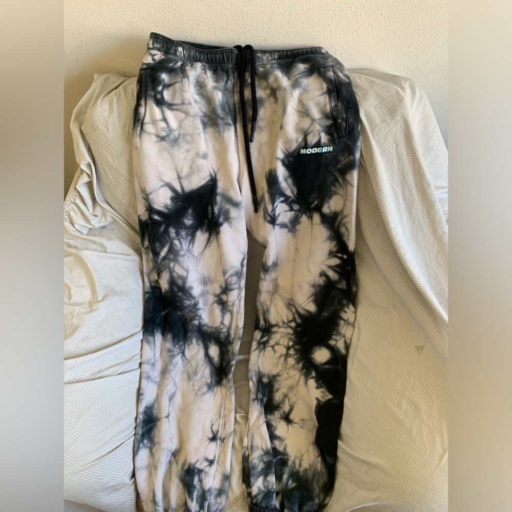 Off-White Tye Dye sweat Pants Size Medium Gray Main Label Made in Italy Jogger